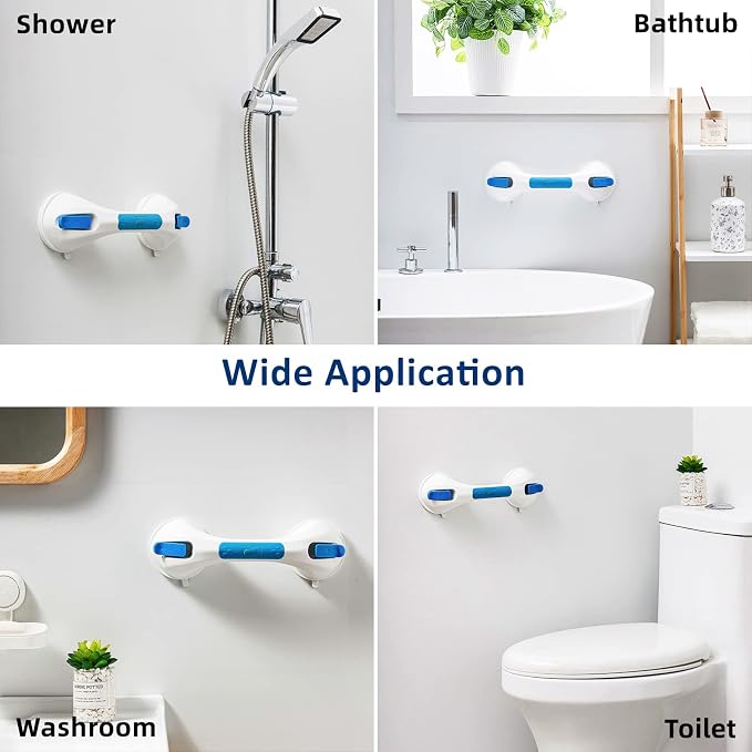 TAILI Shower Grab Bar Suction Grab Bars for Bathtubs and Showers for Elderly, Bath Handle for Seniors Bathroom Safety Handles for Elderly, Handicap Balance Assist Bath Grip No Drilling Removable,G9