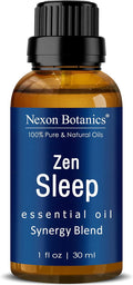Zen Sleep Essential Oil Blend 30 ml - Lavender & Rosemary Relaxing Oil for Diffusers & Humidifiers - Calming Aromatherapy for Peaceful Sleep - Nexon Botanics