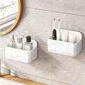 CGBE 2 Packs Cabinet Door Organizer, Acrylic Adhesive Shelf Wall Mounted Storage, Self Adhesive Shower Shelves Without Drilling, Automatic Draining Clear Shower Organizer for Bathroom