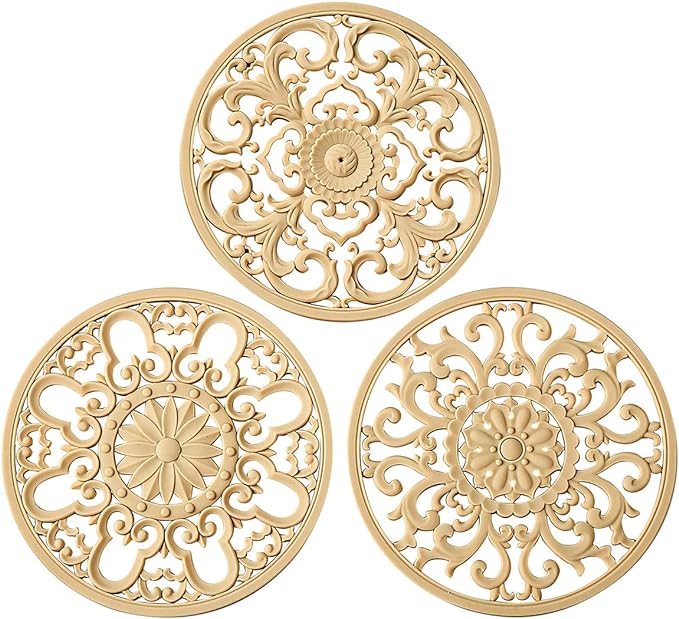 Extra Thick Silicone Trivet Mat for Hot Dishes, Hot Pots and Pans, Pot Holder, Hot Pad to Protect Your Table and Countertop, Kitchen Decor and Accessories,Beige,Set of 3