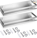 Lallisa 2 Pieces Stainless Steel Shelf Bathroom Shower Floating Shelves Wall Mounted Shower Caddy Basket Shelf Storage Organizer Shelves for Bathroom, Kitchen, Living Room(11.81 Inch/ 30 cm,Silver)