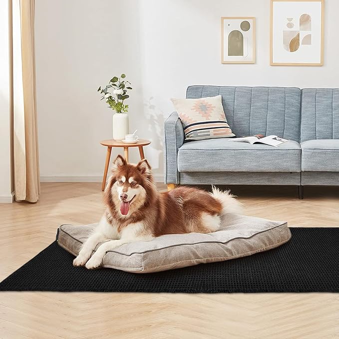 ZALL Waffle Bath Mat Black Super Absorbent Non Slip Bathroom Rug,Rhombus Geometric 24X60inch,Machine Washable Ultra Soft Floor Mats