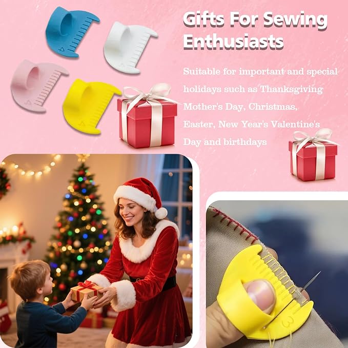 Edge Sewing Lockranding Tool - 2025 New Edge Stitch Lock and Sewing Gauge, 3/4mm Sewing Templates, for Even Stitches, DIY Sewing Machine Kit Also Suitable for Machine Sewing.