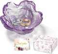 Flower Jewelry Dish Ring Holder Jewelry Tray Cute Vanity Organizer Room Decor Aesthetic Nightstand Bathroom Bedroom Decor Trinket Dish Small Valentine's Friendship Christmas Birthday Gifts for Women