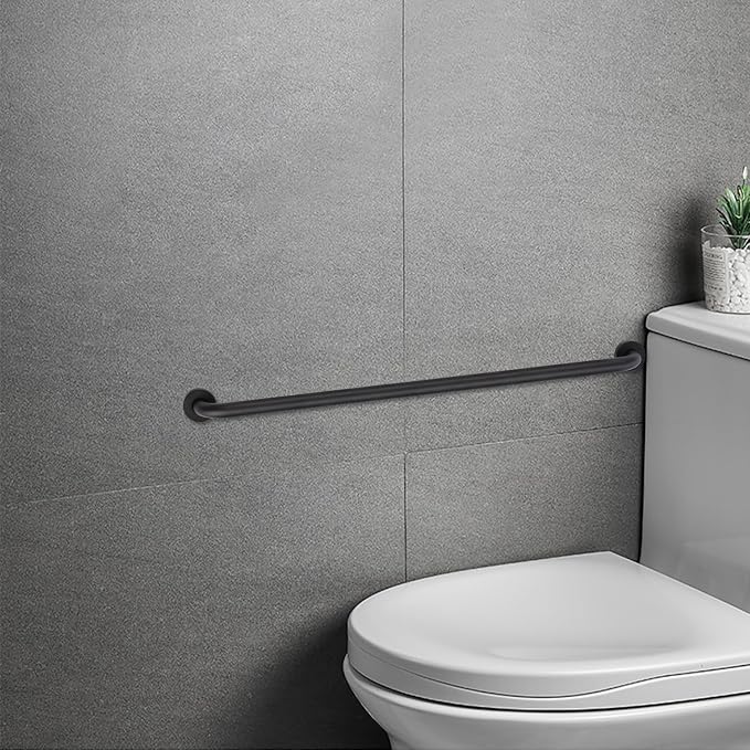 supregear Grab Bars for Bathtubs and Showers 2 Pack, 32 Inch Shower Grab Handrail for Seniors, Black Stainless Steel Safety Wall Handle for Elderly and Handicap