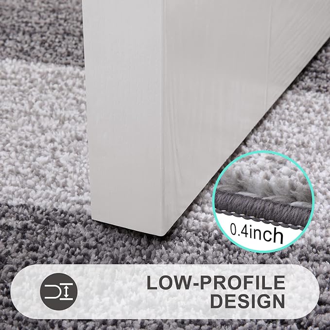 Kitinjoy Indoor Outdoor Door Mat, 30x17 Non-Slip Absorbent Dirt Trapper, Low-Profile Washable Inside Entrance Front Floor Mat, Sturdy Soft Entry Doormats for Entryway, Grey