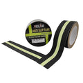 Premium Anti Slip Traction Tape 2" x 16.5 FT - Glow in Dark Green Stripe, No-Residue Tape for Stairs & Outdoor, Weatherproof, Easy Apply & Remove - Durable & High Visibility