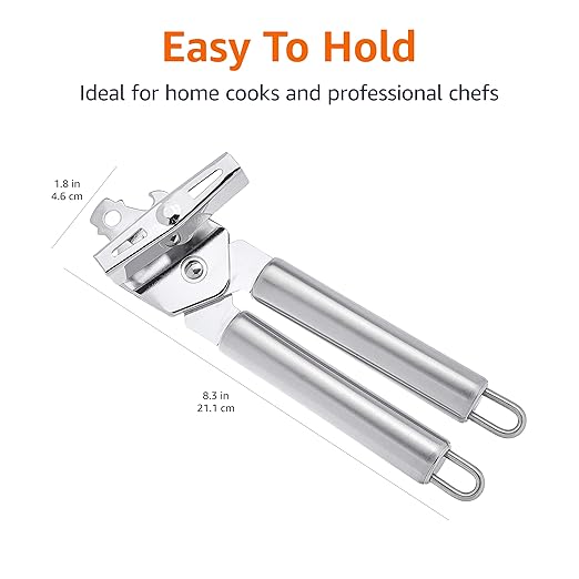 Amazon Basics Can Opener, Heavy Duty Stainless Steel