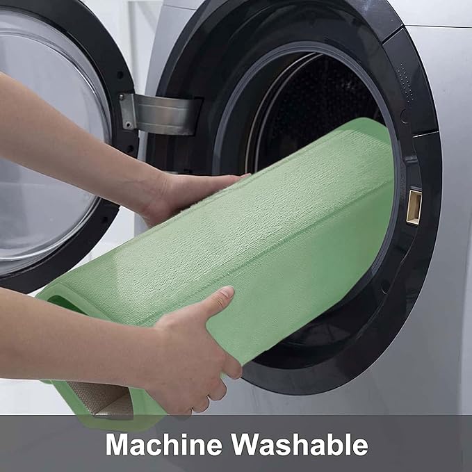 Buganda Memory Foam Bath Mat, 24" x 16", Ultra Soft and Non-Slip Bathroom Rugs, Water Absorbent and Machine Washable Bath Rug for Bathroom, Shower, and Tub, Sage Green