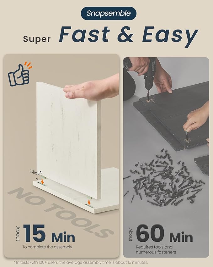 SONGMICS HOME 67-Inch Tall Bathroom Storage Cabinet, Superfast Toolless Assembly, 11.8-Inch Wide Slim Narrow Freestanding Cabinet with Adjustable Shelves, Kitchen Living Room, Rustic White