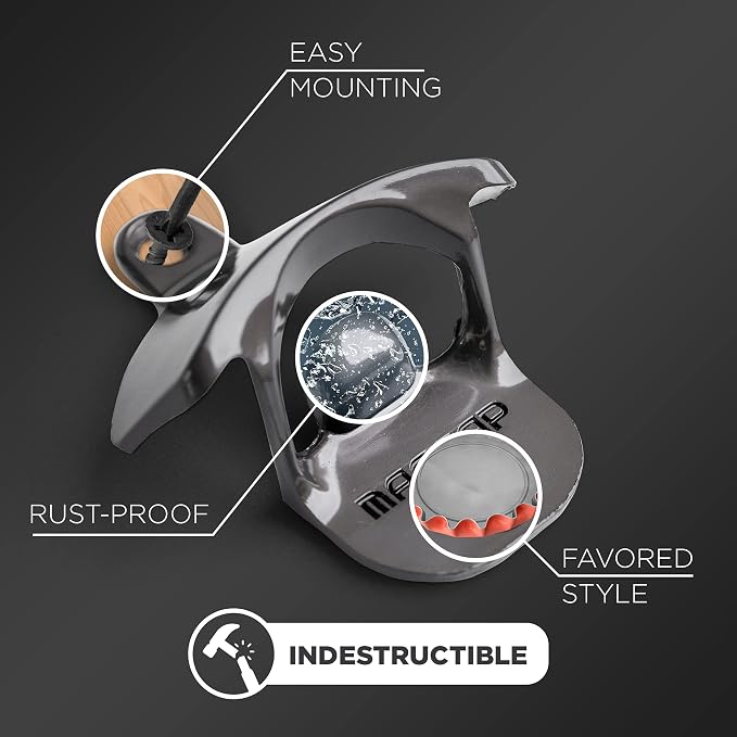 Outdoor Bottle Opener Wall Mounted - Style Magnetic Beer Bottle Opener that Catches Caps - Easy to Install and Incredibly Convenient (2, Gunmetal Black)