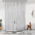 Barossa Design Clear Black Long Shower Curtain Liner 78" Height - 3 Magnets & Waterproof Lightweight PEVA Shower Liner for Bath Tub, PVC Free, Metal Grommets, Clear Black, 72x78