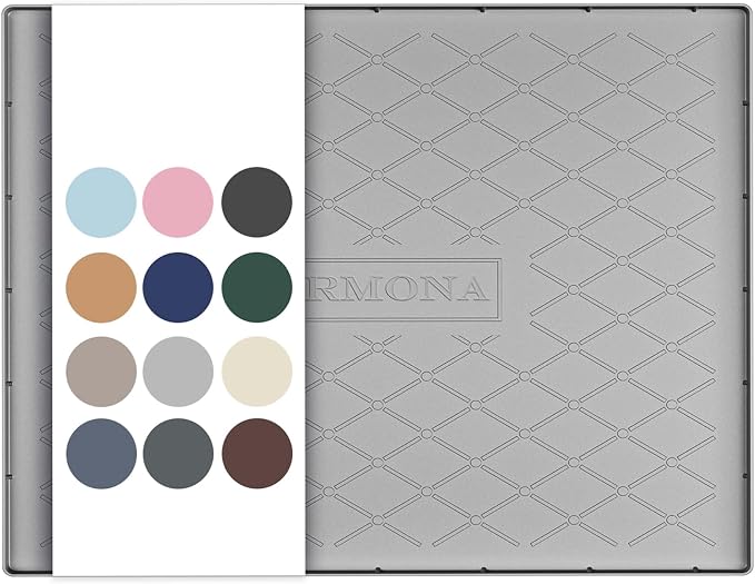 URMONA 28" x 19" Waterproof Silicone Mat in Multiple Sizes & Colors, Under Sink Mat for Kitchen & Bathroom, Pet Food Pad for Dogs & Cats, Kitchen Cabinet Liner, Multi-Purpose for Storage(Light Grey)