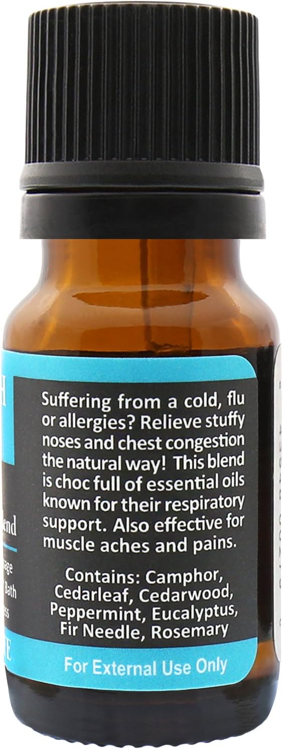 Plantlife Breathe Easy Aromatherapy Essential Oil - Straight from The Plant 100% Pure Therapeutic Grade - No Additives or Fillers - 10 ml