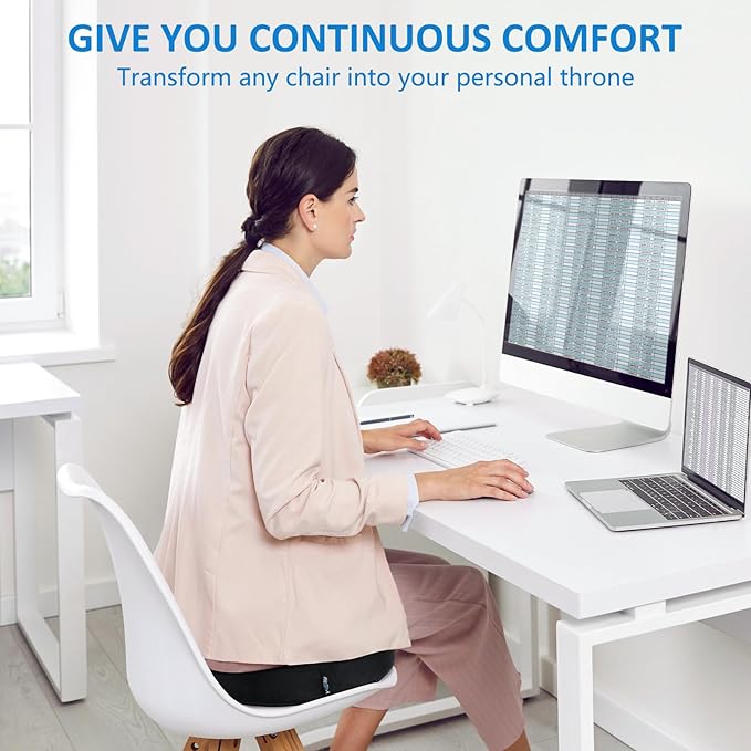 Donut Pillow, Donut Cushion for Tailbone Pain Relief and Hemorrhoids, Donut Seat Cushion for Coccyx, Sciatica, Surgery and Postpartum, Hemorrhoid Pillow for Long Sitting Office Workers, Car Drivers