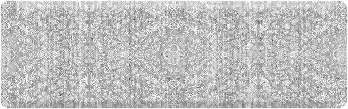House of Noa Nama Standing Mat – Anti-Fatigue Kitchen Mats for Floor, Cushioned & Non-Slip Comfort Mat for Standing, Thick Foam Anti-Fatigue Mat for Kitchen & Workspaces, Emile Earl Grey 22" x 72"