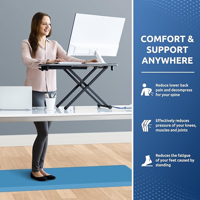 KitchenClouds Kitchen Mat Cushioned Anti Fatigue Kitchen Rug 0.8inch Waterproof Non Slip Kitchen Rugs and Mats Standing Desk Mat Comfort Floor Mats for Kitchen Sink Office (17.3"x60",Green)