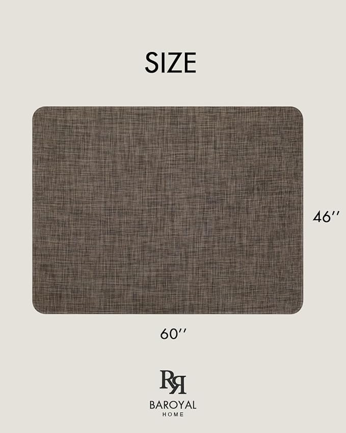 BARoyal Office Chair Mat for Hardwood Floor Under Desk Computer Rolling Chair Mat for Wood/Tile Floor Non-Slip Heavy Duty Desk Rug PVC Plastic Hard Floor Protector 46"x 60" (Dark Walnut)