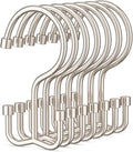 Goowin Shower Curtain Hooks, Shower Curtain Rings, Metal Shower Curtain Hangers Rust Proof, Double Glide Shower Rings for Curtain, Simple Shower Hooks for Shower Curtain, Nickel, 24 Pack-Cylinders