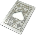 Metal Card Bottle Opener Stainless Steel Silver with Engraved Pattern (Style Q, 1PCS)