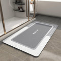 MontVoo-Bath Mat-Bath Mat Rug Non Slip Super Absorbent Stain Resistant Quick Dry Thin Bathroom Rug-Bath Mats for Bathroom Floor Bathtub Vanity-Bathmat Bath Rug Easy Care-24"x35" Gray