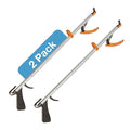 Sammons Preston Easireach II Reacher, 26" Ergonomic Reaching Aid with Magnet, Lightweight 7 oz. Magnetic Grabber Tool & Reaching Claw, Aluminum Trash Pickup, Lightbulb Remover, & Garden Nabber, 2 Pack