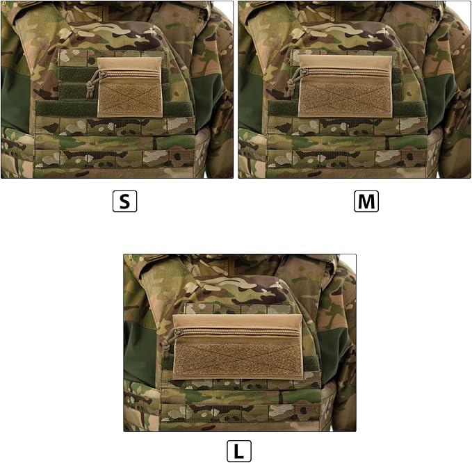 Qavctw Tactical Admin Pouch Bag with Hook and Loop Tool Storage Bag Snack Pouch Candy Bag Hanging Pouches Backpack Accessory Pouch