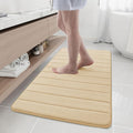 Buganda Memory Foam Bath Mat, 47" x 20", Ultra Soft and Non-Slip Bathroom Rugs, Water Absorbent and Machine Washable Bath Rug Runner for Bathroom, Shower, and Tub, Gold