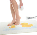 Enkosi Loofah Non-Slip Shower Mat - Shower Floors, Bathtub, Bathrooms, Wet Areas - Cushioned Bath Mat with Drain Holes - Quick Dry PVC, Secure Safety Pad Without Suction Cups (32x24 Duck)