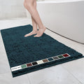 Muddy Mat® | Chenille Bathroom Rugs Quick Dry Microfiber Mats Non Slip Washable, Extra Thick, Soft and Highly Absorbent Bath Mats for Bathroom, Kitchen, and Shower Floor - Atlantic Blue 36"x60"