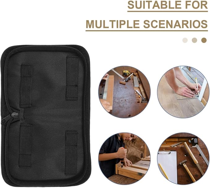 LIFKOME Small Tool Pouch Oxford Cloth Zipper Bag with Smooth Zipper Operation for Tool Protection, Compact Utility Storage Bag for Craft Making and Outdoor Work