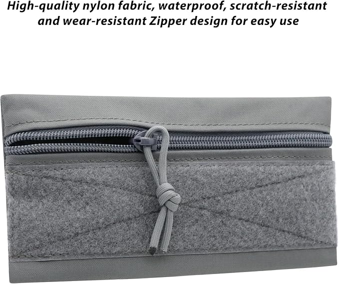 Qavctw Tactical Admin Pouch Bag with Hook and Loop Tool Storage Bag Snack Pouch Candy Bag Hanging Pouches Backpack Accessory Pouch