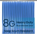 LiBa Bathroom Shower Curtain Premium PEVA Non-Toxic, Blue Clear Waterproof Plastic Shower Curtain Liner with Rust Proof Grommets 8G Bathroom Accessories 72x72
