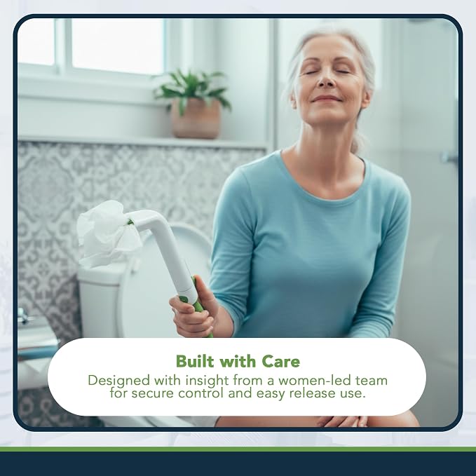 FreedomWand Toilet Tool Extension - 4" Toilet Assist Devices for Wiping Extension Piece - Lightweight and Easy to Use Bathroom Essentials, Adjustable Attachment for Personal Hygiene and Movement