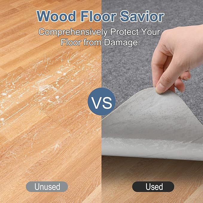 Placoot Office Chair Mat for Hardwood Floor, 55"x35" Computer Chair Rug, Under Desk Mat, Large Anti-Slip Floor Protector for Home Office