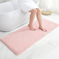 Disolla Pink Bathrom Runner Rug 24x59 - Large Soft Plush Bath Mat, Thick Long Non-Slip Shaggy Floor Mat, Ultra-Absorbent for Master Bathroom Bedroom