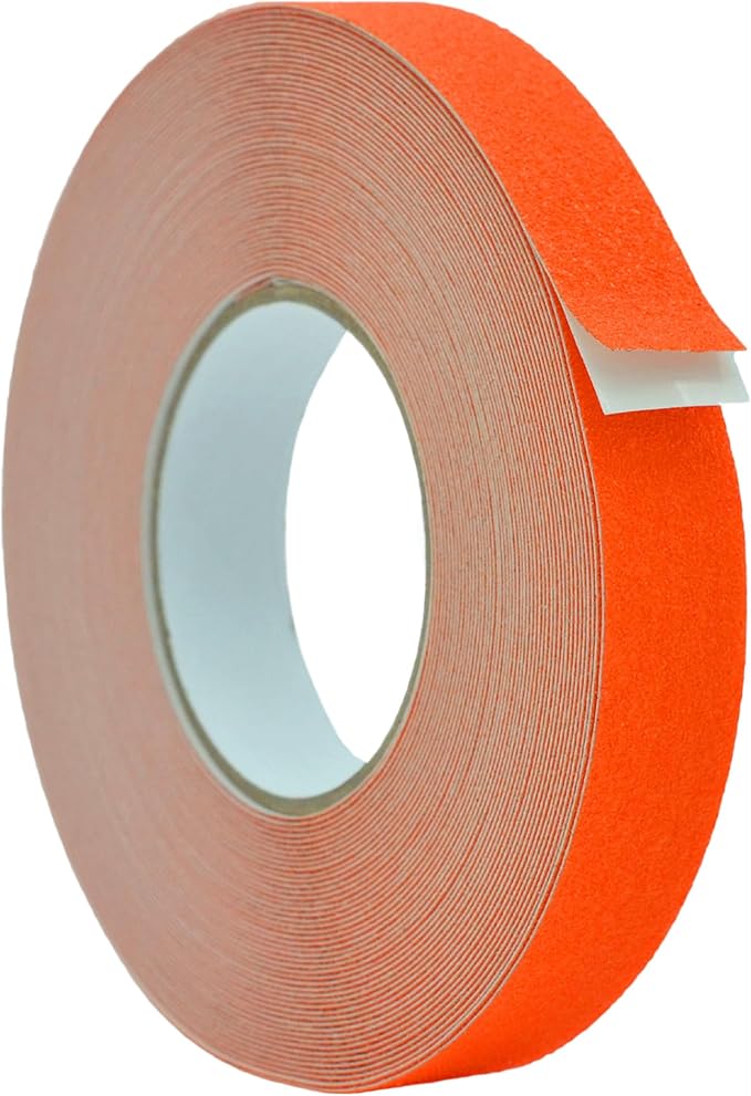 WOD Heavy Duty Anti Slip Tape Orange - 1 inch x 60 ft. Non Skid Treads Weather Proof Indoor/Outdoor Traction Tape for No Slip Stairs ASTC32