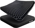 Gel Wheelchair Seat Cushion for Long Sitting - Cooling Office Chair Cushion for Sciatica, Back, Pressure Sore, Tailbone Pain Relief - Soft & Breathable Butt Pillow with Non-Slip Cover for Wheelchair