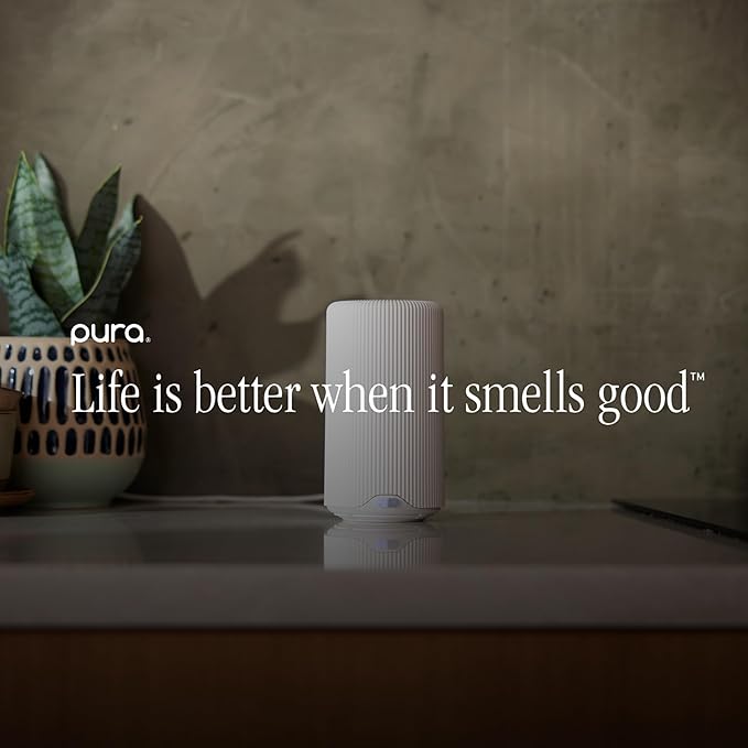 Pura Plus Smart Home Fragrance Diffuser for Large Spaces - Adjust Scent Intensity, Set Schedules, Timers & More in Pura App - Fragrances Sold Separately - White