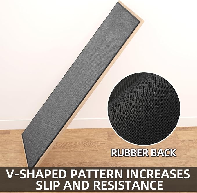 SUMLANS Kitchen Mat 1 PCS, Cushioned Non Slip Rugs for Kitchen Floor, Absorbent Runner Comfort Standing Mats Washable for Kitchen, Office, Home (Black, 17.3"x79")