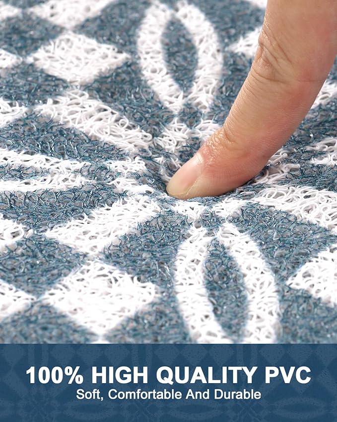 Bathtub Mat Non Slip - Anti Slip Shower Mat, Quick Drying Bath Tub Mats, Soft PVC Loofah Foot Massage Mat, Bath Mat for Shower, Tub, Bathroom, Floor, Kitchen, Pool, Hotel