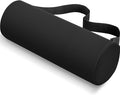 CushZone Seat Cushion, Lumbar Roll Support Pillow for Office Chair, Car, Gaming Chair, Memory Foam Back Cushion with Washable Cover for Relieving Back Pain & Improving Posture,Black