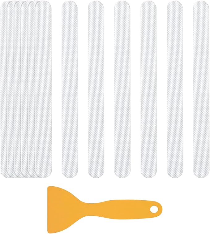 Kyerivs Anti-Slip Strips,48pcs Safety Shower Treads Stickers, Bathtub Non Slip Stickers, Anti Skid Tape for Shower,Tub,Steps, Floor-Strength Adhesive Grip Appliques for Baby,Senior,Adult