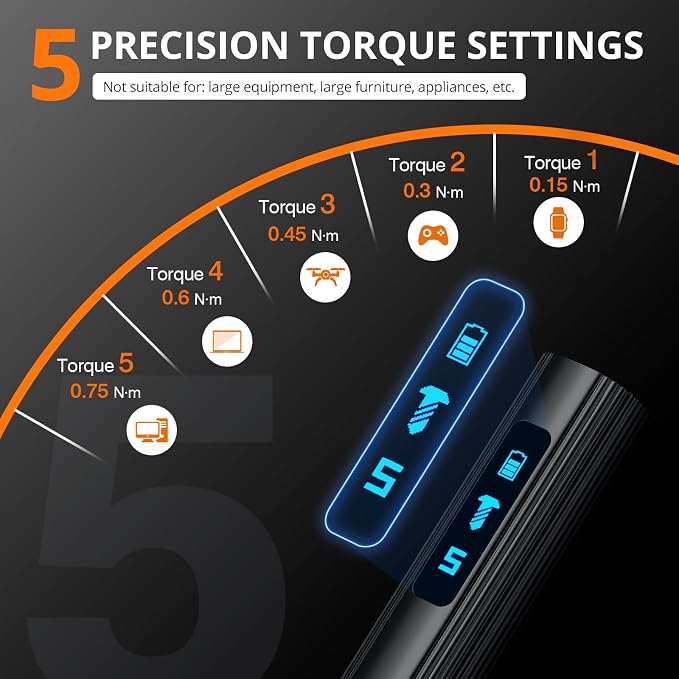 JOREST 155 in 1 Mini Electric Screwdriver Cordless, Precision Power Screwdriver Set, 5 Torque Levels (Max 0.75N.m), Gifts for Men, Magnetic Repair Tool Kit for iPhone, PC, Laptop, PS4 PS5, Xbox, Watch