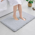 Disolla Bathroom Rug 24x36 - Non-Slip Plush Thick Bath Mat, Highly Absorbent & Ultra Soft Fluffy Floor Mat, Machine Washable for Shower and Tub, Silver Grey