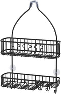 Simple Houseware Bathroom Hanging Shower Head Caddy Organizer, Black