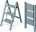 Mayi Plus 3 Step Ladder,Aluminum Folding Step Stool for Adults,Step Ladder with Wide Anti-Slip Pedal,330 lbs Capacity for Home,Office,Kitchen,Library(Blue)