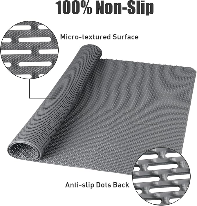 Yonala Large Non Slip Shower Mat 39.4 x 31.5 Inch, Trimmable PVC Shower Floor Mat for Textured, Uneven Floors, Quick Drain Anti Slip Bath Mat for Walk-in Shower, Bathroom, Tub