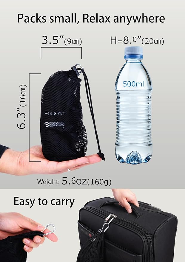 SmartTravel Travel Products Inflatable Travel Lumbar Pillow for Airplane Seat – Adjustable Lower Back Support Cushion for Long Flights