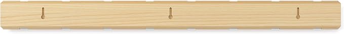 Umbra Flip Wall-Mounted Coat Rack with 8 Hooks – Modern, Space-Saving Storage for Hats, Jackets, Bags, Entryway, Mudroom, Closet, Bathroom, Bedroom – Natural/Nickel
